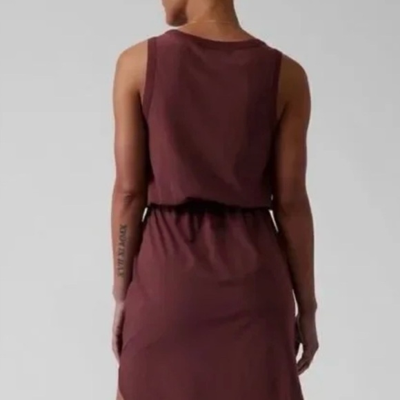 Athleta Rincon Chocolate Featherweight Midi Sleeveless Mini Dress - Picture 7 of 7